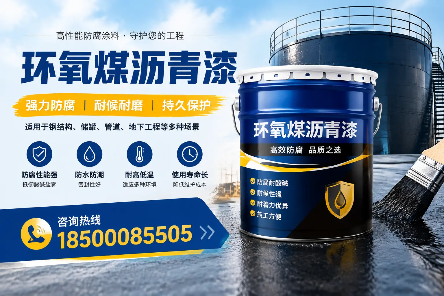 环氧煤沥青漆在工业中的应用,天宁企业的选择
